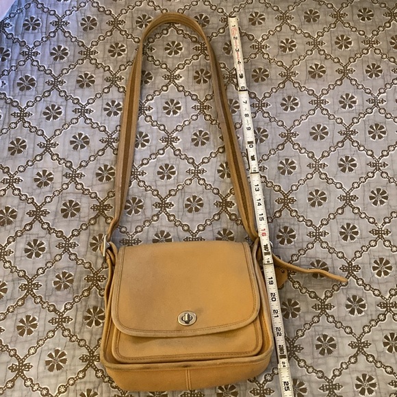 Coach Rambler's Legacy Vintage Tan Leather Shoulder Crossbody Bag 9061 - Picture 13 of 16